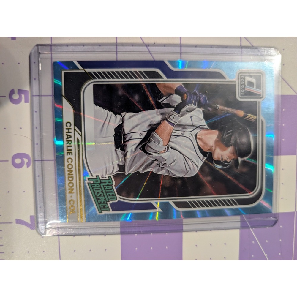 2026 Panini Donruss Charlie Condon Rated Prospect Blue Laser /249 No 196